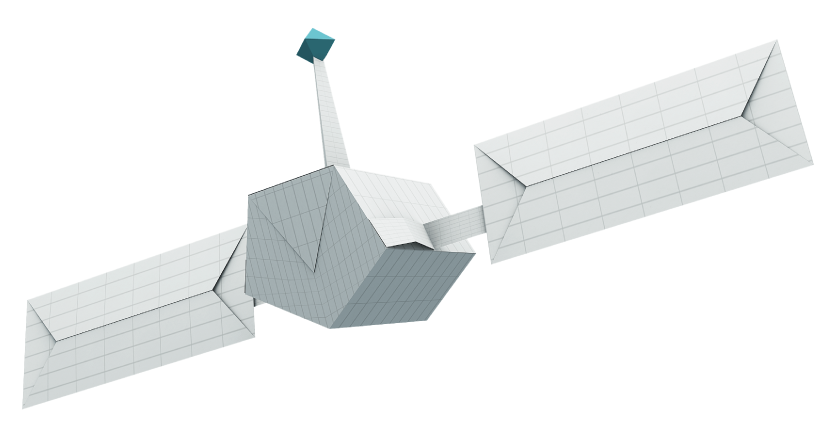 Satelite Origami Illustration