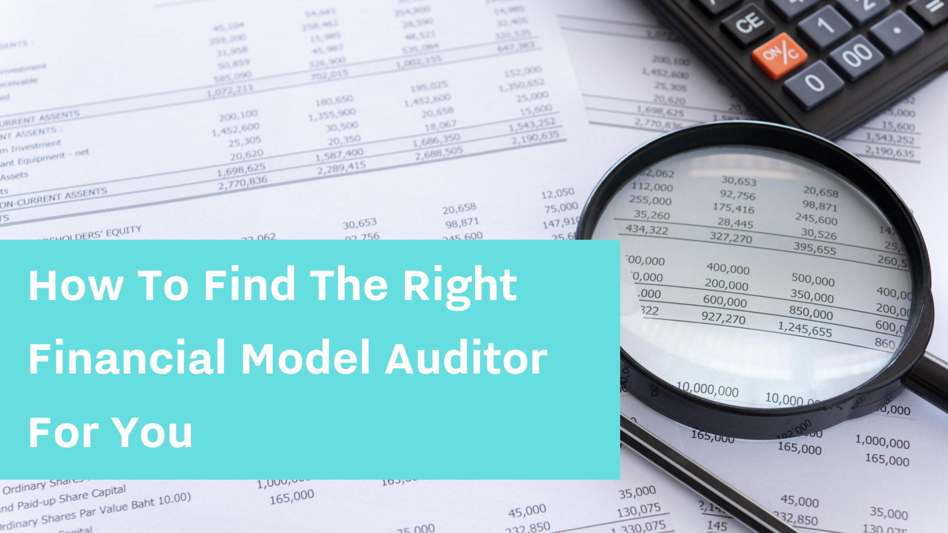 How To Find The Right Financial Model Auditor For You - Gridlines